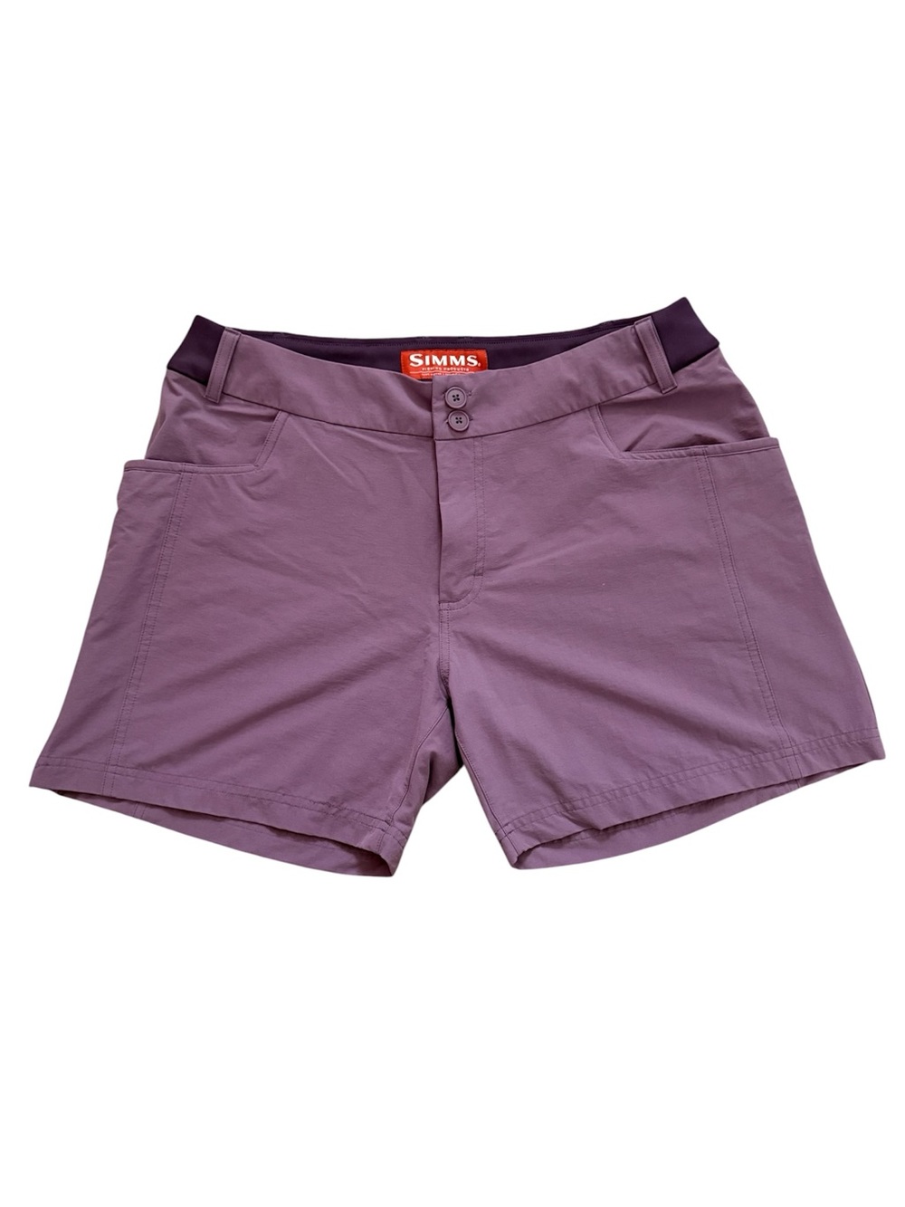 Simms Women's Mataura Purple Performance Fishing Shorts Size Large
